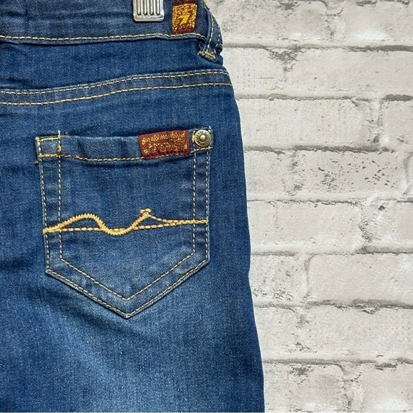 7 for All Mankind Toddler Size 3T Bermuda Cuffed Girls Jean Shorts - Picture 6 of 10